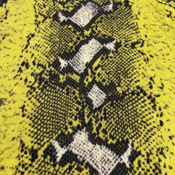 Equipment Femme Cashmere Sloane Diamondback Python Sweater Blazing Yellow Size M - Picture 5 of 13
